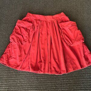 Maeve by Anthropologie Effortless Slouchy Corduroy Red Orange Skirt